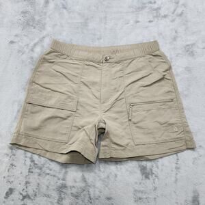 The North Face Shorts Womens M Tan Nylon Cargo Sip Pockets Hiking Outdoor Summer